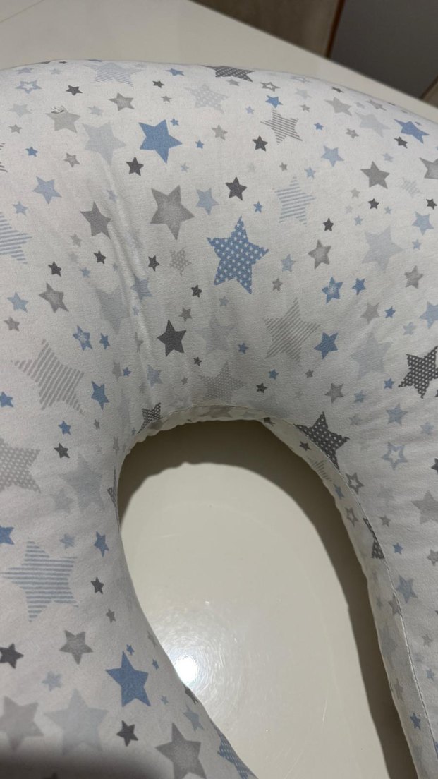 Gri Baskılı Emzirme ve Hamile Yastığı - Görsel 2