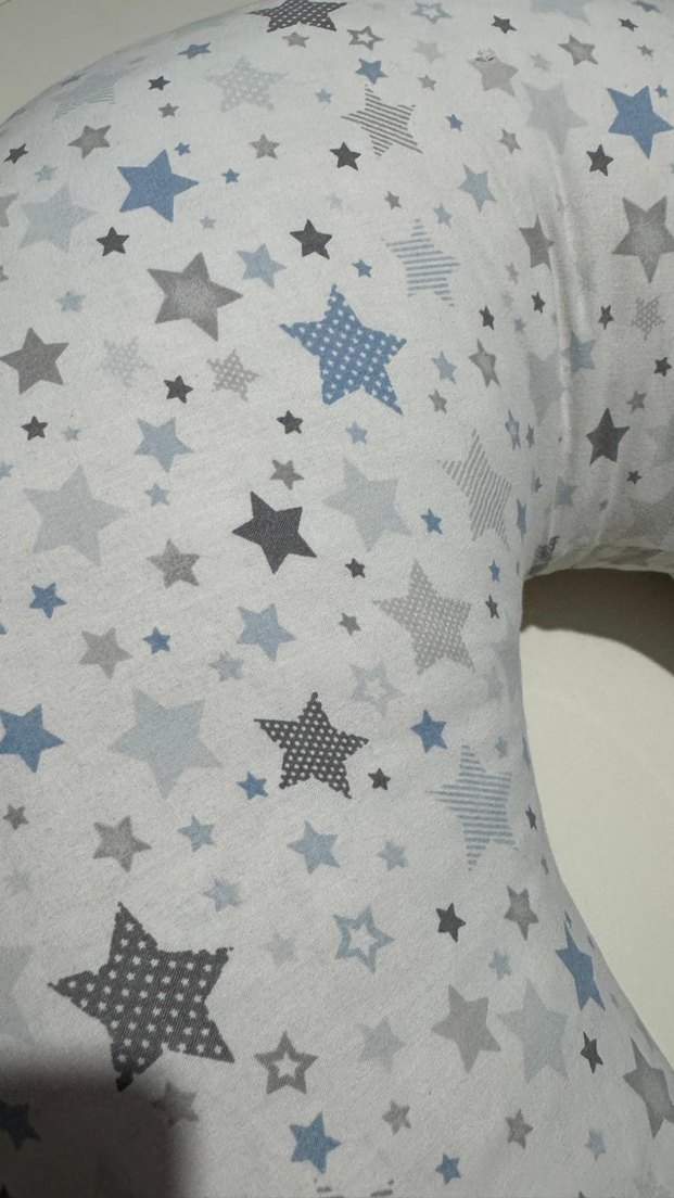 Gri Baskılı Emzirme ve Hamile Yastığı - Görsel 3