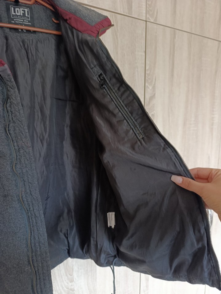 Fermuarlı Erkek Gri Street Style Mont - Görsel 4