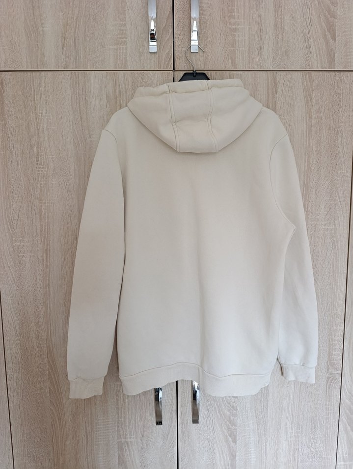 Bej Kapüşonlu Uzun Kollu Erkek Sweatshirt - Görsel 4