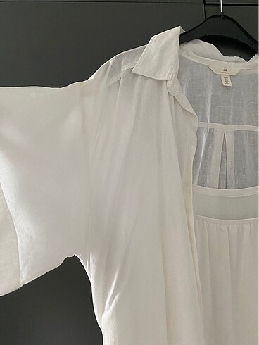 H&M H&M beyaz gömlek elbise