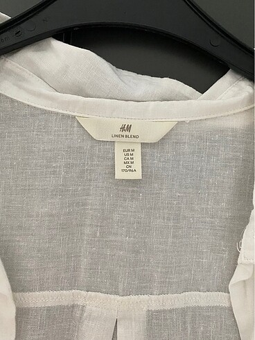H&M beyaz gömlek elbise