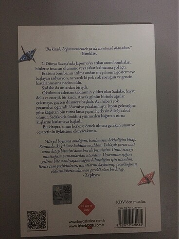  Sadako ve kağıttan bin turna kuşu