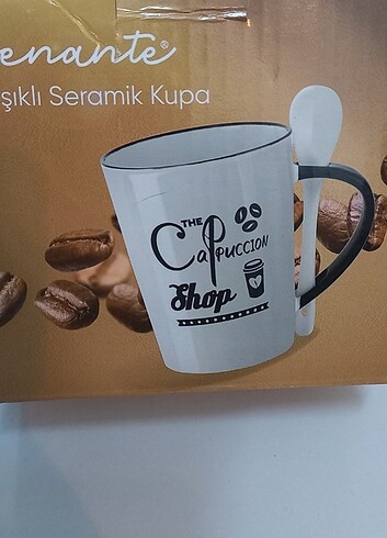 Beden İkili Kaşıklı Porselen Kupa