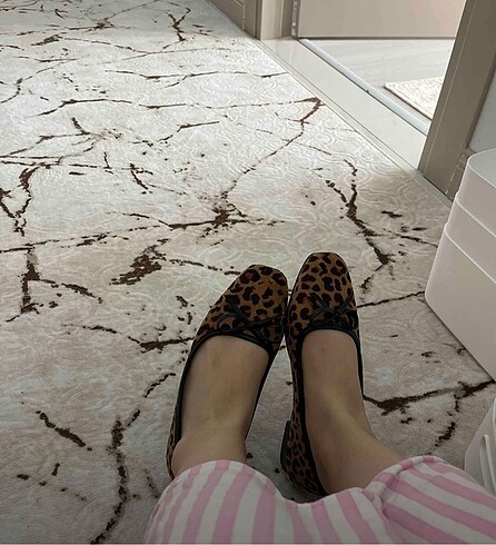 Zara leopar süet babet