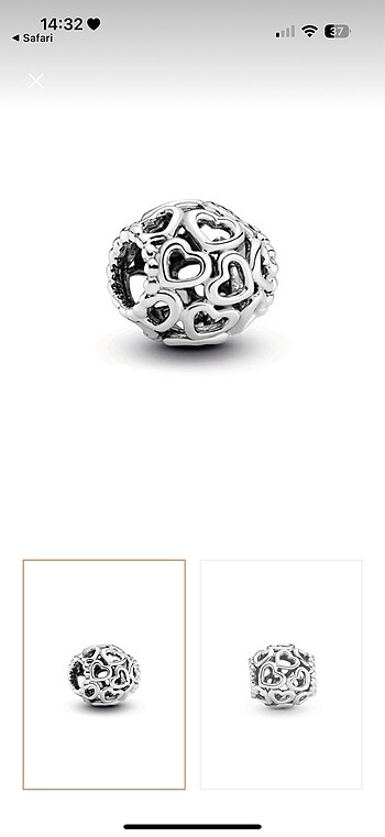 Pandora kafes işi kalbini aç charm