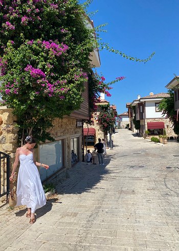 34 Beden beyaz Renk Beyaz Straplez Uzun A Kesim Gelinlik