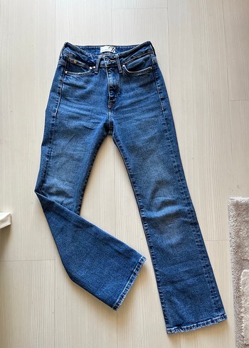 Mavi düşük bel jean