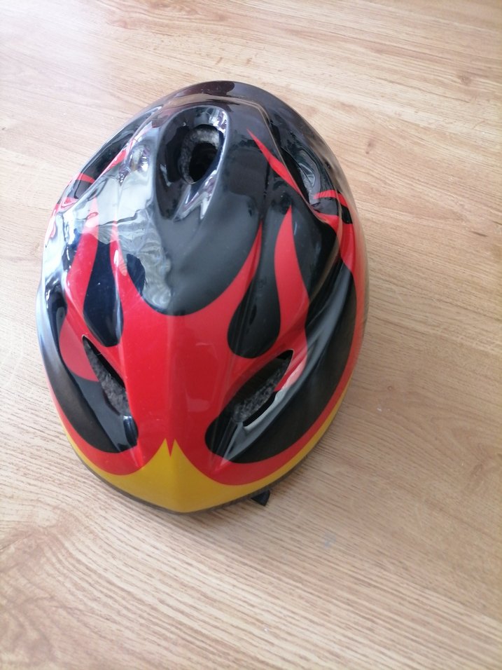 Kırmızı Renkli Baskılı Biker Motosiklet Kaskı - Görsel 2