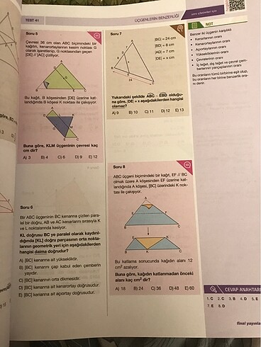  Tyt ayt geometri soru bankası final yayınları