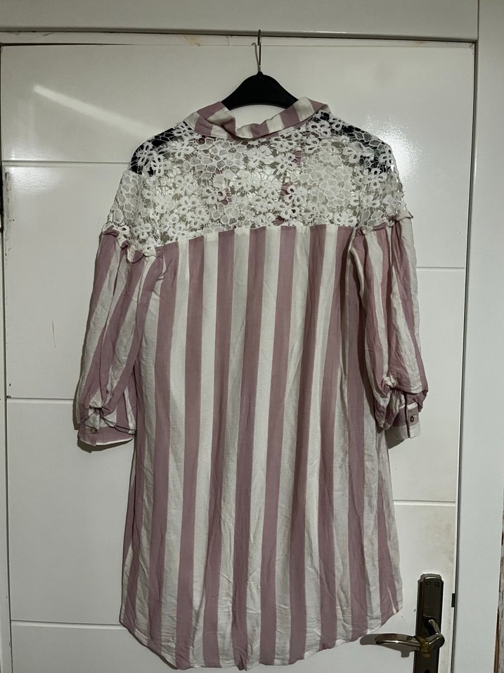 Dantel Detaylı Uzun Kollu Bohem Elbise - Görsel 4