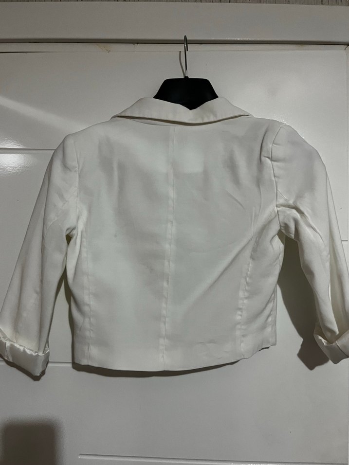 Beyaz Mini Blazer - Görsel 4