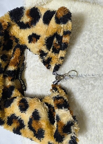 xxl Beden beyaz Renk Leopar Desenli Polar Tunik