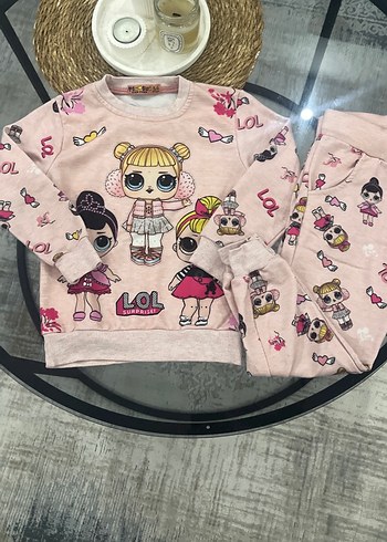 Kız Çocuk Pembe Baskılı Sweatshirt