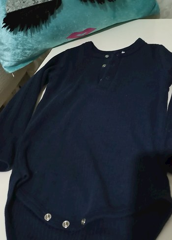 Uzun Kollu Bebek Çıtçıtlı Body ve yelek - Görsel 4