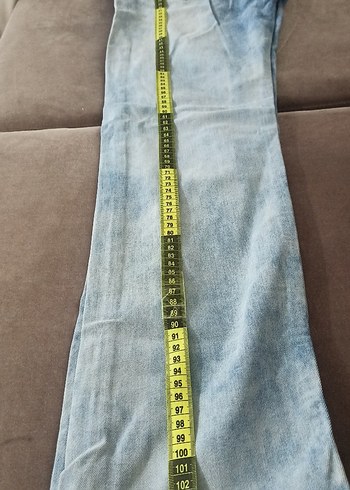 erkek Mavi Batik Desenli Kot Pantolon jeans - Görsel 5