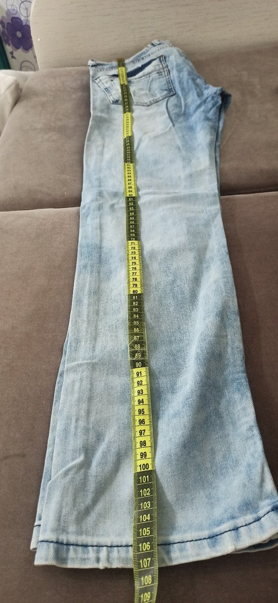 erkek Mavi Batik Desenli Kot Pantolon jeans - Görsel 5