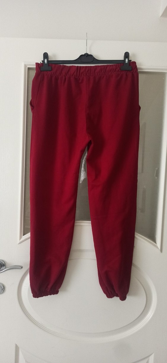 Bordo Kadın Rahat Kesim Eşofman Altı - Görsel 2