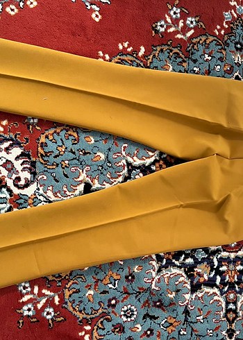 Hardal Kadın Kumaş Pantolon - Görsel 2