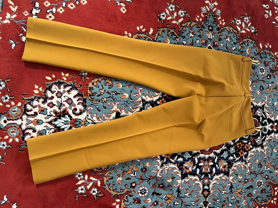 Hardal Kadın Kumaş Pantolon - Görsel 2