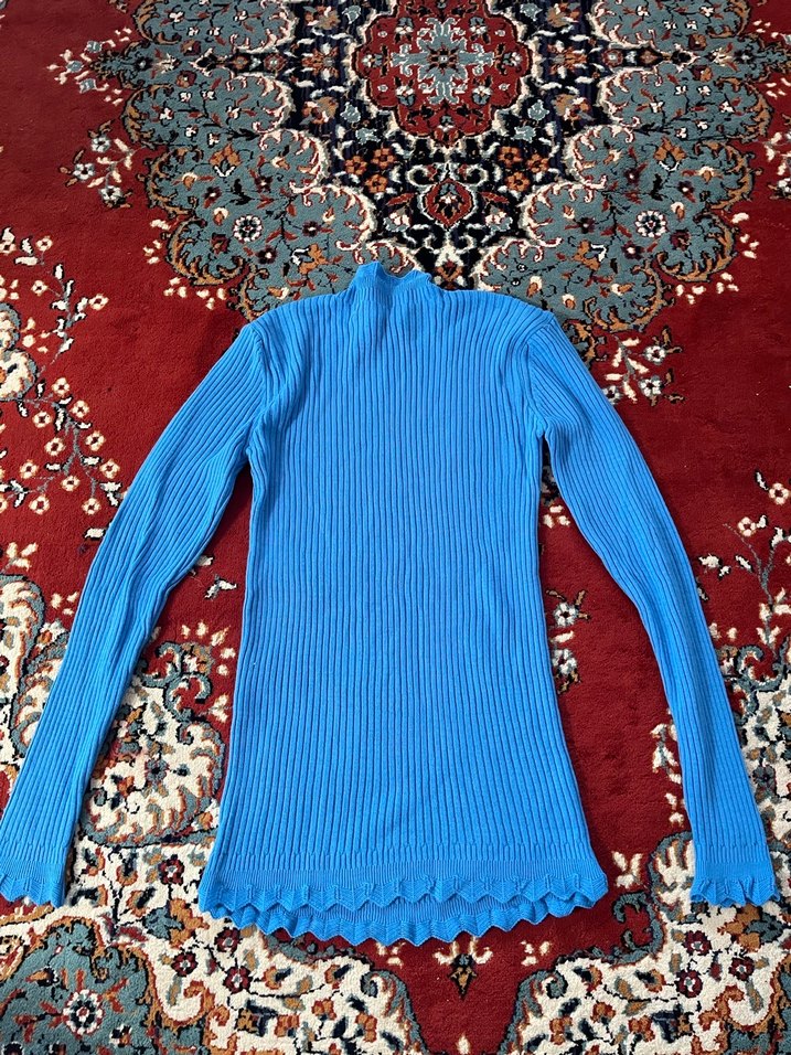 Mavi Bohem Uzun Kollu Triko Boğazlı Kazak - Görsel 2