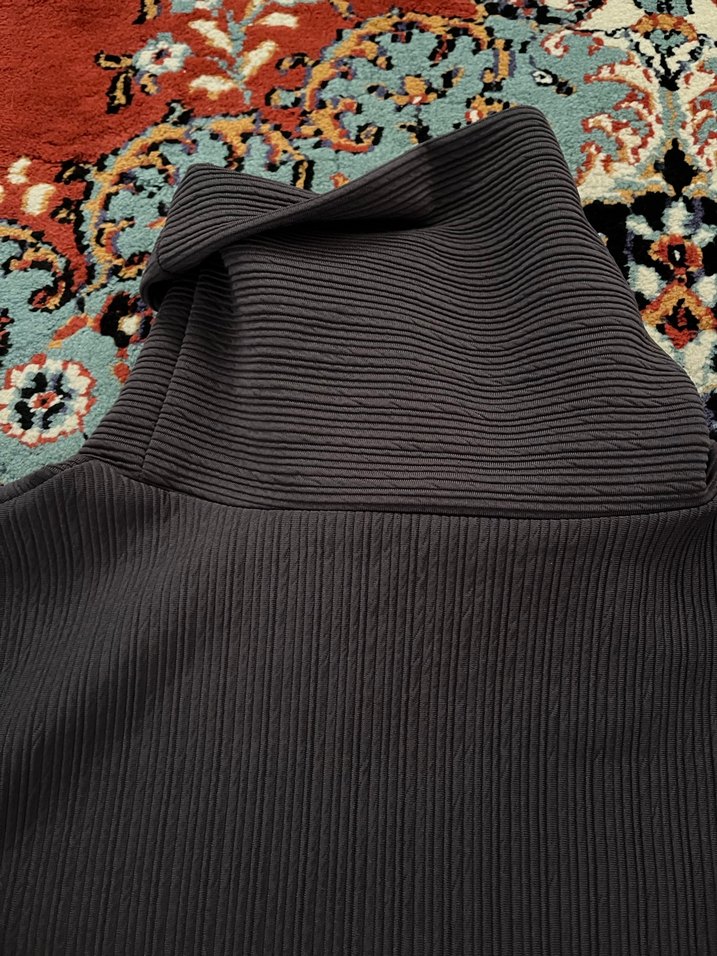 Bohem Uzun Gri Yüksek Yakalı Elbise - Görsel 2