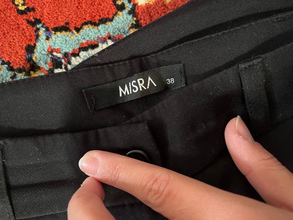 Kadın Siyah Kemerli Kumaş Pantolon - Görsel 3