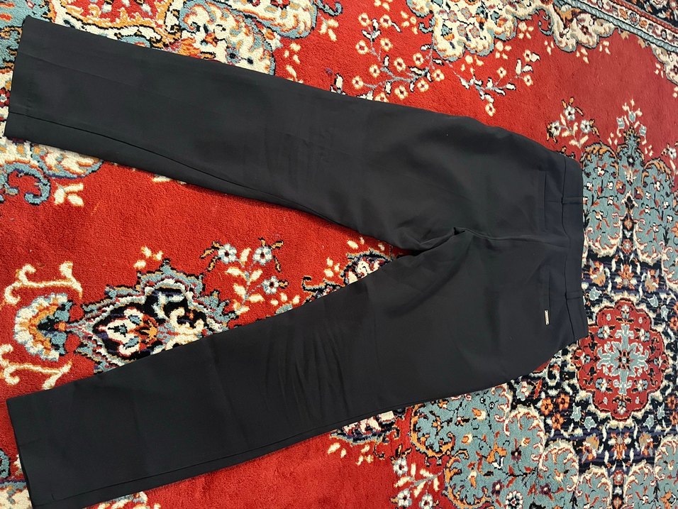 Kadın Siyah Kemerli Kumaş Pantolon - Görsel 2