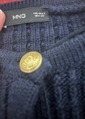 Düğmeli Lacivert Mango Hırka - Görsel 2