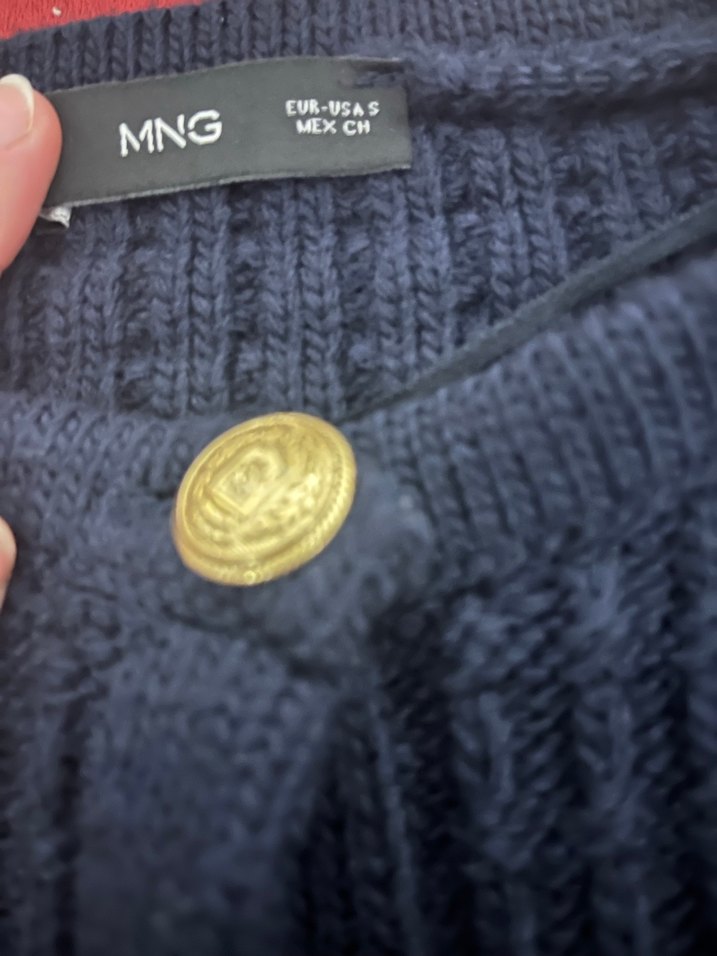 Düğmeli Lacivert Mango Hırka - Görsel 2