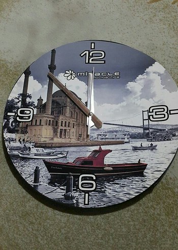 Gri Temalı Duvar Saati