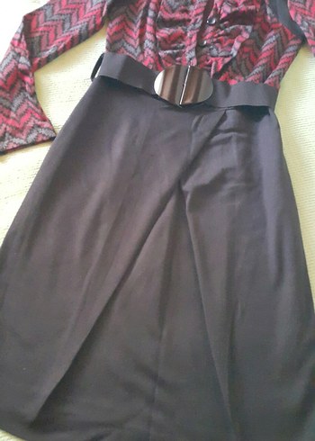 Bordo Kemerli  şahane elbise - Görsel 6