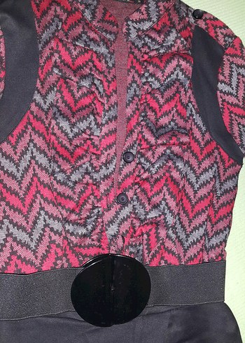 Bordo Kemerli  şahane elbise - Görsel 4