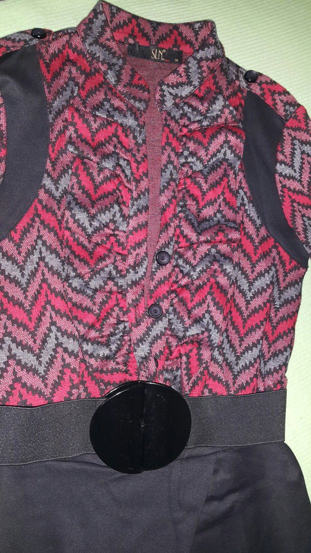 Bordo Kemerli  şahane elbise - Görsel 4