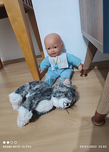  Beden Renk Bebek ve peluş kedi