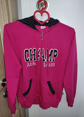 Kadın Pembe Fermuarlı Sweatshirt