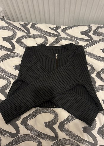 Siyah Fitilli  Kadın Kazak - Görsel 4