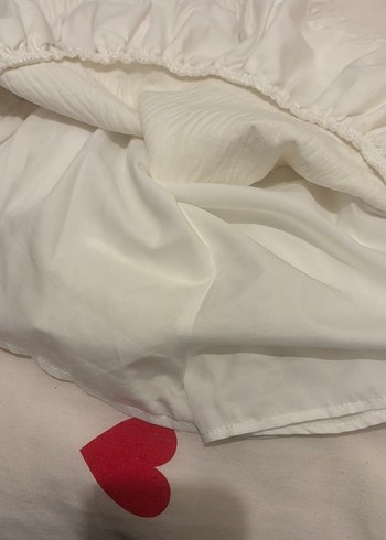 Zara Fırfırlı Beyaz Keten Mini Etek - Görsel 4