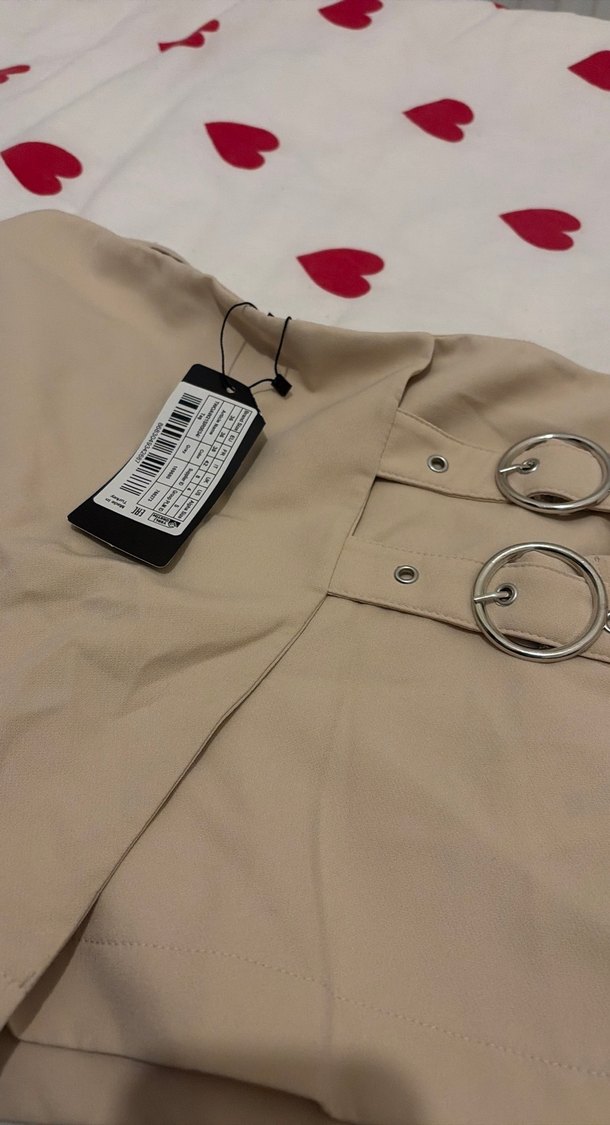 Bej Mini Kadın Şort - Görsel 2