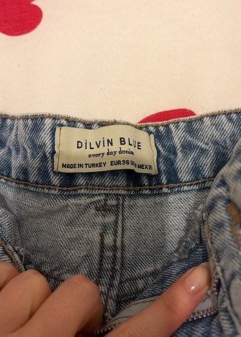 Düğmeli Gri Mini Denim Şort - Görsel 4