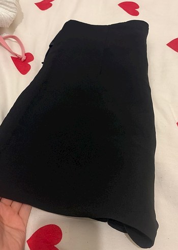 Kadın Siyah Mini şort etek - Görsel 3