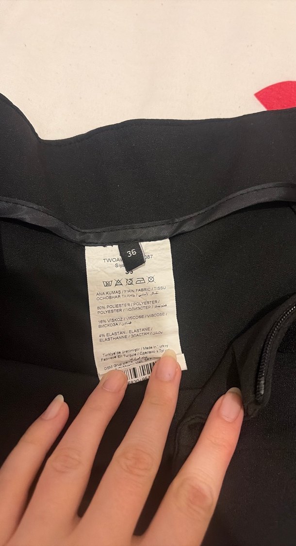 Kadın Siyah Mini şort etek - Görsel 4