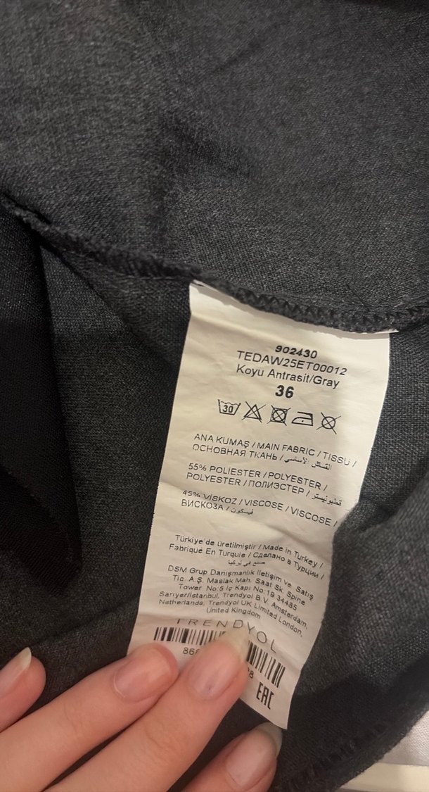 Trendyolmilla Antrasit mini etek - Görsel 3