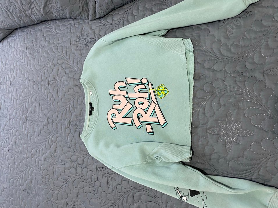 Mavi Baskılı Kadın Sweatshirt - Görsel 2