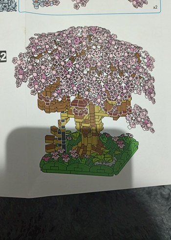 Beden Pembe Pastel Lego Çiçekli Ağaç Seti