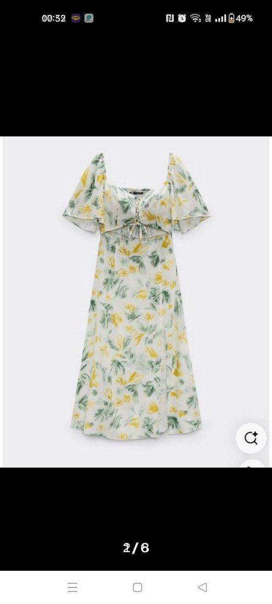 Bohem Tarz V Yakalı Uzun Elbise - Görsel 2