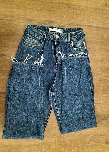 27 Beden lacivert Renk Koton mom jean