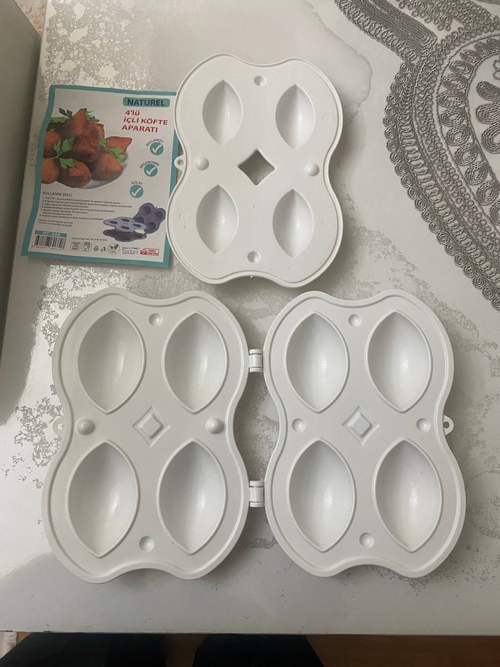 Naturel 4'lü İçli Köfte Aparatı Khaki - Görsel 3