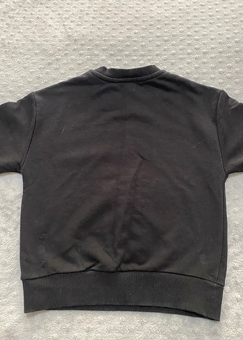 Siyah Mavi Nakışlı Sweatshirt - Görsel 4