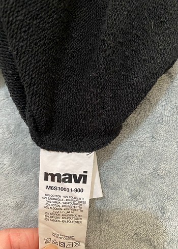 Siyah Mavi Nakışlı Sweatshirt - Görsel 5